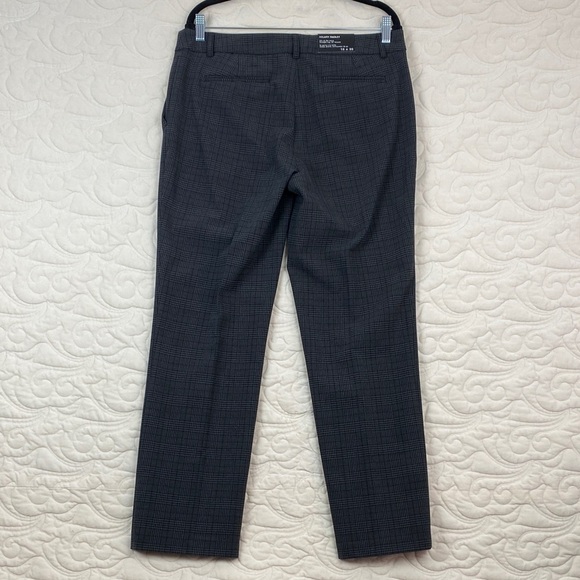 NEW Hilary Radley Gray Plaid Dress Pants Straight Leg Trousers - Picture 3 of 13